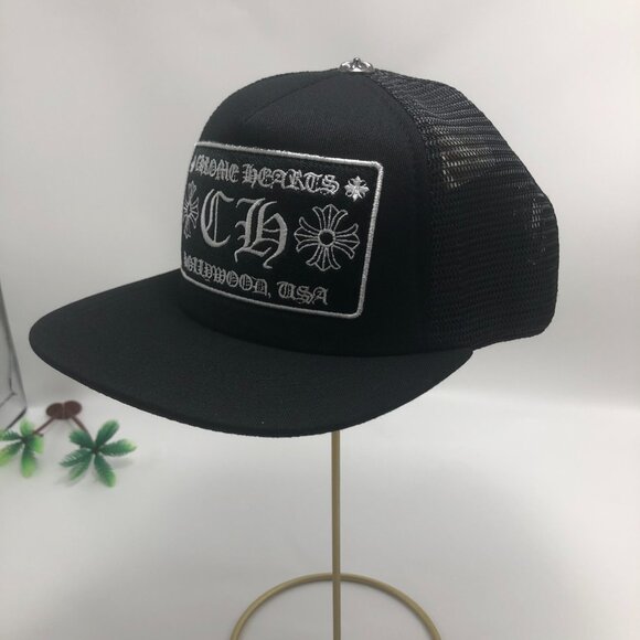 Chrome Hearts black hat with white embroidery - Picture 6 of 6